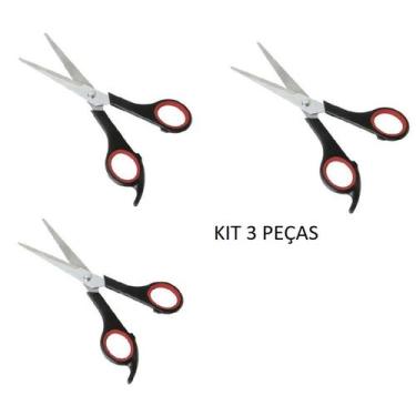 Imagem de TESOURA DE CORTAR CABELO 5 ½ " 14 cm ORIGINAL LINE - NoBrand, KIT 3