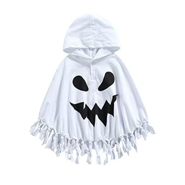 Imagem de Fantasia de Halloween para bebês meninos e meninas, fantasia de fantasma, roupa de festa chique, chapéus de bebê, conjunto de 2 peças, conjunto de roupas... (capa branca com capuz 2, 2 a 3 anos)