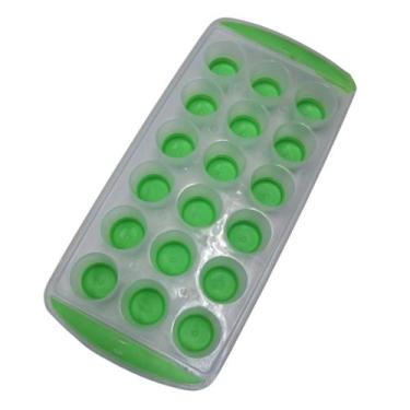 Imagem de Forma de Gelo Redonda Verde Fundo Silicone - FENIMA
