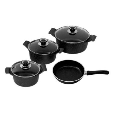 Imagem de Jogo Panelas Granito AA 18 20 24 e Frigideira 24cm Javali