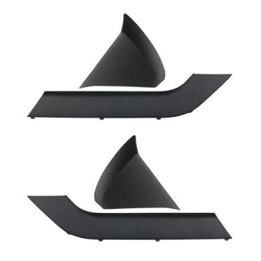 Imagem de omoZone Kit de acabamento de capa de apoio de braço de porta 4 peças Conjunto de moldura de descanso de braço dianteiro e traseiro esquerdo para painel de porta preto compatível com Chevy Silverado