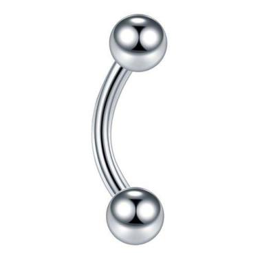 Imagem de Piercing Sobrancelha Bananinha Aço Cirúrgico - De Castro joias, Pratea