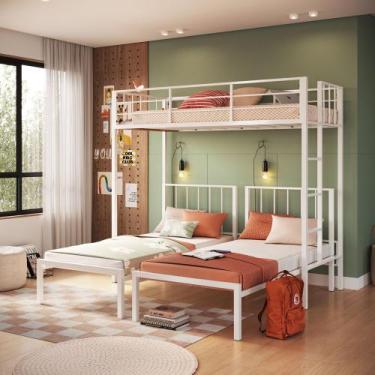 Imagem de Treliche Solteiro em Ferro Max - Camas & Beliches, Branco