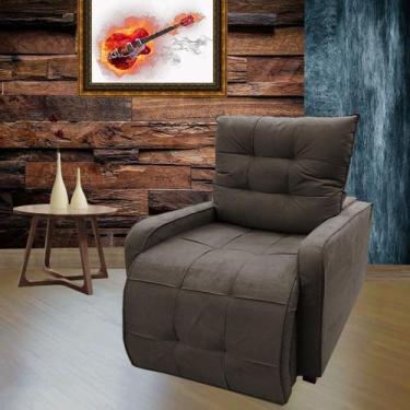 Imagem de Poltrona Retratil Reclinavel Rodape Regulavel Amamentação Azera - Silv