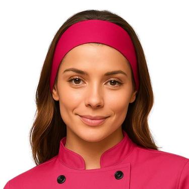 Imagem de Faixa De Cabelo Feminina Para Chef Cozinha Restaurante Confeitaria Pad