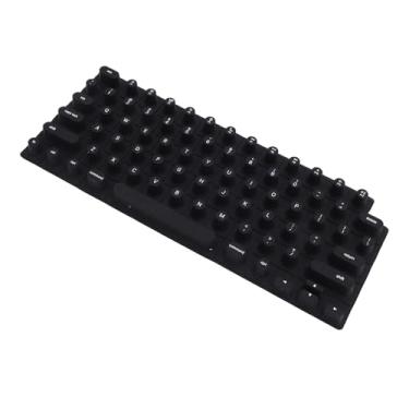 Imagem de Teclado para Unhas Longas, Tippy Tipo Tampa do Teclado Tampa de Teclado de Unha Longa Bolhas de Teclado de Silicone Suave Digitando Tampa de Unhas de Digitação Elevada para (Preto)