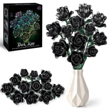 Imagem de Kit de buquê de blocos de construção Tobocoy Black Rose 585 unidades