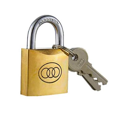 Imagem de Cadeados externos Cadeado de cobre sólido resistente 40 mm/50 mm/60 mm Fechaduras antifurto à prova de intempéries para portões galpões garagens (tamanho: 60 mm) ()