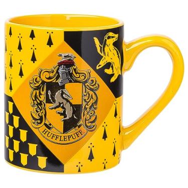 Imagem de Silver Buffalo Caneca de cerâmica Harry Potter com o brasão da Casa Lufa-Lufa, 410 ml