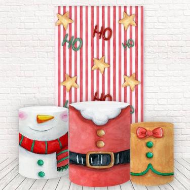 Imagem de Painel Retangular E Capas 3D Sublimado Natal Fkpc-1016