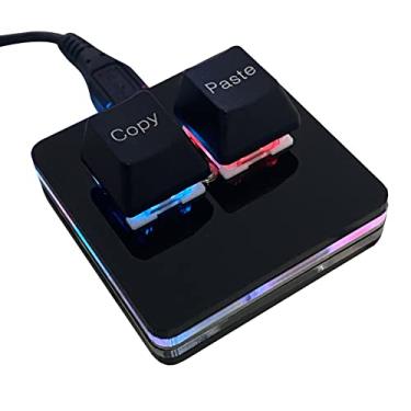 Imagem de Teclado Newhui para copiar e colar com 2 teclas SAYO OSU Teclado Hotswap mecânico para jogos com uma mão Cherry Switch RGB retroiluminado mini teclado USB para macros ou jogos de ritmo