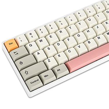 Imagem de PBT keycaps 60 Percent Dye-Sub XDA 134 Retro keycap Set for Cherry MX Gateron Kailh Switches GK61/GK68 Gaming Mechanical Keyboard (Retro 9009)
