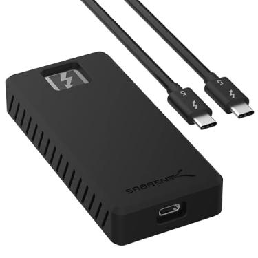 Imagem de SABRENT Rocket XTRM 5 2TB Thunderbolt 5 SSD portátil, conexão de 80 Gbps, transferência de até 64 Gbps, compatível com TB4 TB3 USB4 USB 3.2 20Gbps 10Gbps 5Gbps, alumínio robusto e silicone (SB-XTM5