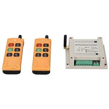 Imagem de Interruptor de controle remoto industrial de 6 chaves para controle remoto, interruptor e receptor DC12V 6CH Relé Seguro RF Controle Remoto Switch e Kit de Receptor