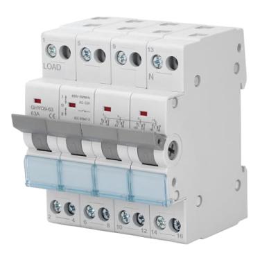 Imagem de Interruptor de Transferência Manual de Potência Dupla, 4p 63a DIN Rail Backup Power Trocam Interlock Disjuntor de Intertravamento para Trailers, Casas, Geradores