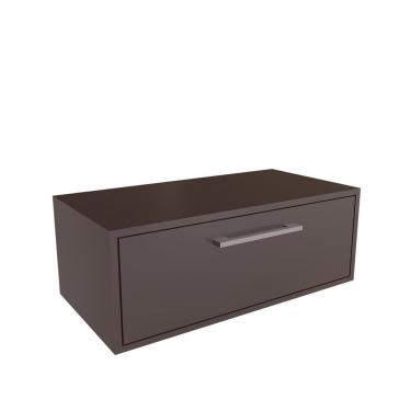 Imagem de Gabinete De Banheiro Suspenso 80cm 1 Porta Basculante Sem Cuba Alice Grafite