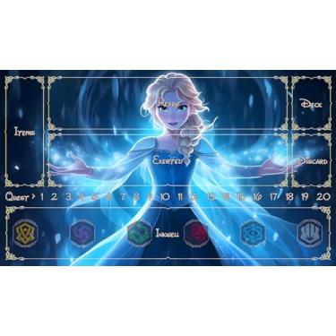 Imagem de MTG Decks & More Premium Collection Playmat Compatible with Disney Lorcana TCG - Frozen - Elsa!