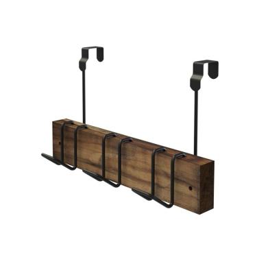 Imagem de Cabide De Porta Sem Furo Madeira Teca - Stolf 27x7