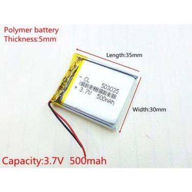 Imagem de Bateria Gps Xoss G + Ekp503035p Com 2 Fios 500mah 1.85wh - KMIG