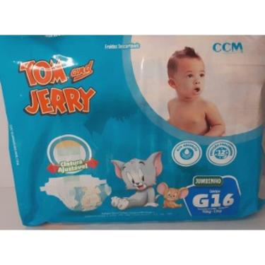 Imagem de Fralda Inf Tom E Jerry Jumbinho G C/16