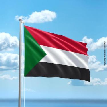 Imagem de Bandeira do Sudão 80cmx140cm Tecido Oxford 100% Poliéster - Presente-B