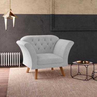 Imagem de Poltrona Decorativa Roseira Linha Cinza - CASA H