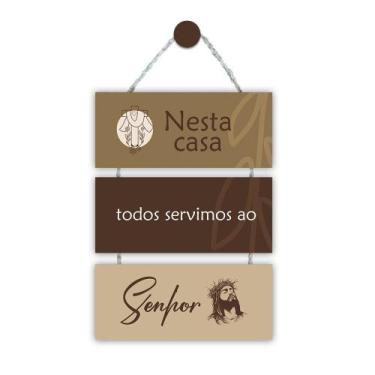 Imagem de Placa de Porta Religiosa para Casa Apartamento Seja Bem Vindo Lar Deus