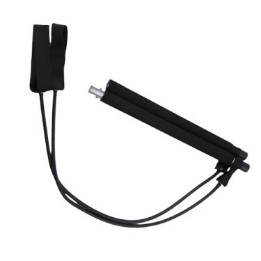 Imagem de ZUFUMI Kit de barra de Pilates com faixas de resistência – Equipamento multifuncional de Pilates para mulheres e homens, academia, pilates, ioga (preto)