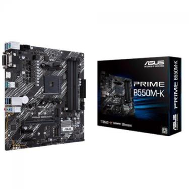 Imagem de Placa Mãe ASUS Prime B550M-K, Chipset B550, AMD AM4, mATX, DDR4, 90MB1