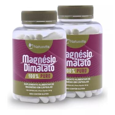 Imagem de Kit 2und. 240 cápsulas Magnésio Dimalato Puro. Original. Certificado