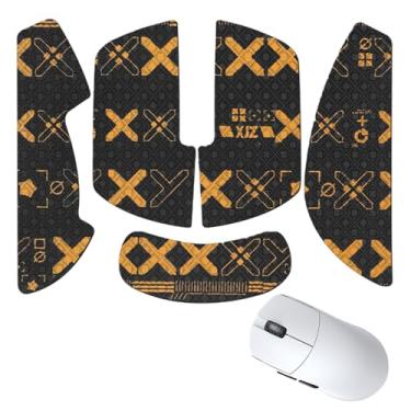 Imagem de NOUKAJU Fita aderente para mouse Lamzu Maya 4K sem fio para jogos, fita antiderrapante para mouse, kit de atualização de mouse profissional pré-cortado resistente ao suor (preto e dourado)
