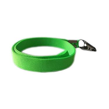 Imagem de Cordão para Crachá com Jacaré Verde Limão 12mm Marpax 10un