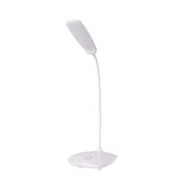 Imagem de Luminária Mini Abajur de Mesa Dobrável Flexível Sem Fio Recarregável Led USB para Leitura (BRANCA)