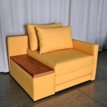 Imagem de Poltrona Cama Solteiro com Tampo Lateral Esquerdo Tecido Acquablock 10