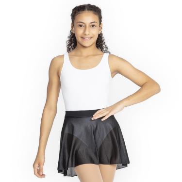 Imagem de Saia Godê Infantil em Trilobal Só Dança SD1244, Preto, P