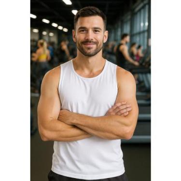 Imagem de Regata dray fit masculina lisa Básica Conforto e Estilo Fitness Super 