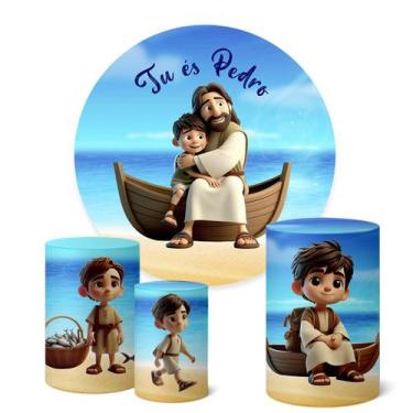 Imagem de Trio Capas Cilindro Painel Redondo 1,50m Tu és Pedro - Fadrix, K1TEP00