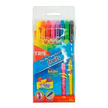 Imagem de Giz Retrátil Tris Fruits 8 Cores