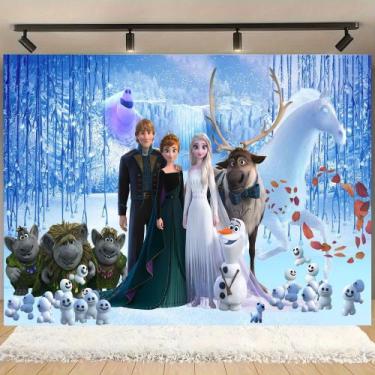 Imagem de Painel de festa infantil decorativo da Frozen - Shopp do Adesivo, P 1,