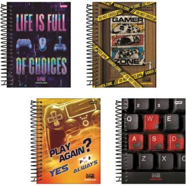 Imagem de Agenda 2026 Player 1 Espiralada 176 Folhas 133X178MM Pacote com 4 - Ja