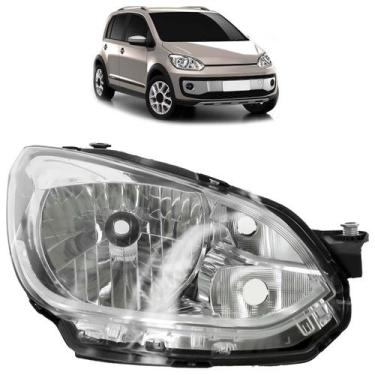 Imagem de Farol Up Cross 2014 2015 2016 2017 Máscara Cromada Lisa Acrílico Carca