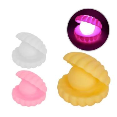 Imagem de Luminária Abajur Bebê Decoração Concha Iluminada Infantil decore o quarto