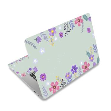 Imagem de Adesivo para laptop, 30.5 cm 33.0 cm 33.8 cm 35.6 cm 38.1 cm 39.1 cm 39.6 cm capa protetora para laptop Toshiba Hp Samsung Dell Apple Acer Leonovo Sony Asus Laptop Notebook (flores, folhas)