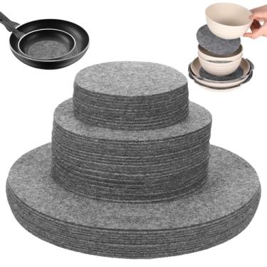 Imagem de Xthrotsenk 96 peças separadoras de placas de armazenamento China divisórias de armazenamento de placas de feltro China recipientes divisórias de armazenamento protetores de pratos grossos e macios