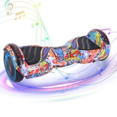 Imagem de Hoverboard Elétrico com Luzes LED, 6.5 Polegadas – Skate para Crianças e Adultos