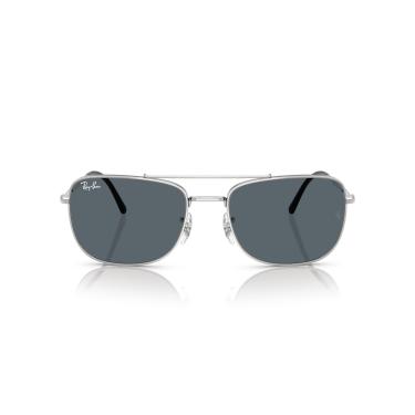 Imagem de Óculos de Sol Ray-Ban 0RB3755 003/R5 Tam 59 / Prata - Lentes Azul