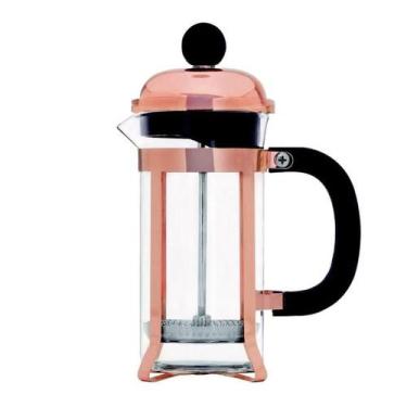 Imagem de Cafeteira Prensa Francesa Rose Gold 350ml - Vidro e Aço Inox - L3 Stor