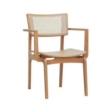 Imagem de Cadeira Apollo Madeira Maciça com Braço Encosto Telinha Assento Anatômico - Natural - Madeira