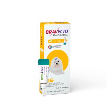 Imagem de Antipulgas e Carrapatos MSD Bravecto Transdermal Cães 2 a 4,5kg 112,5mg