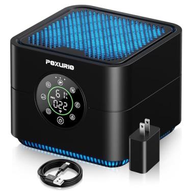 Imagem de POXURIO Purificadores de ar para quarto doméstico, purificador de ar H13 HEPA 8 em 1 com visor PM2.5, até 600 m² para fumaça, animais de estimação, carro, poeira, pólen